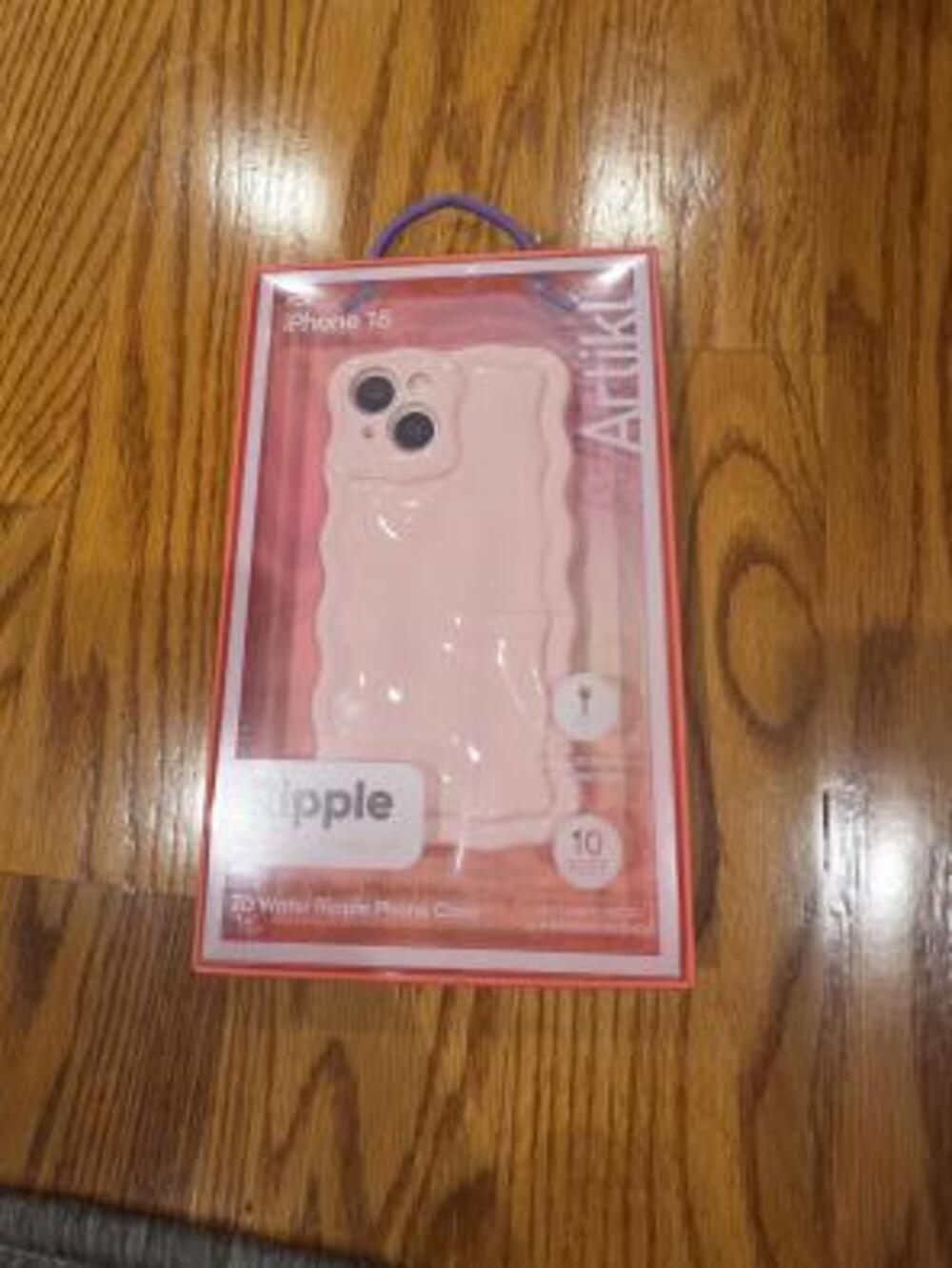Artikl 3D Water Ripple Case pink Anti-Scratch for iPhone 15- 10 FT Drop